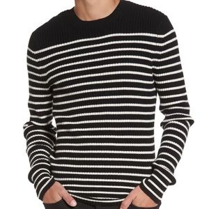 Vince breton stripe cashmere knit sweater